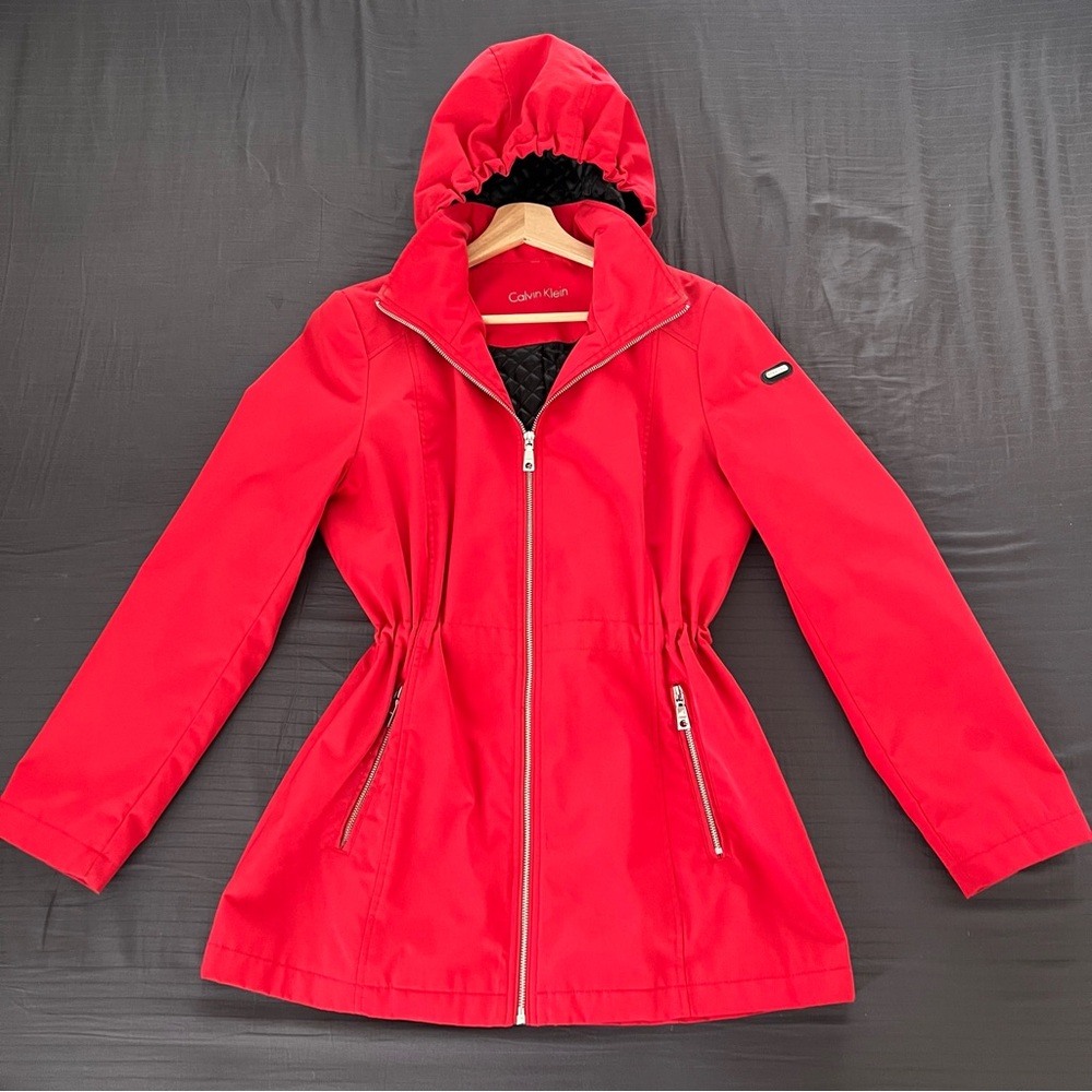 Calvin Klein red women’s raincoat - size M